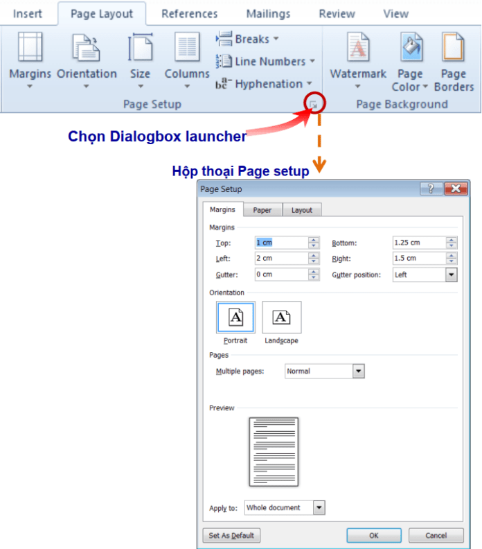 Page Setup - Thiết lập trang in trong MS Word - IT DESIGN